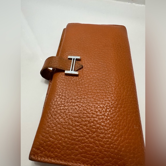 Hermès Bearn Wallet - Wallet with gusset in Madame calfskin -Leather "H" closure - Picture 2 of 12